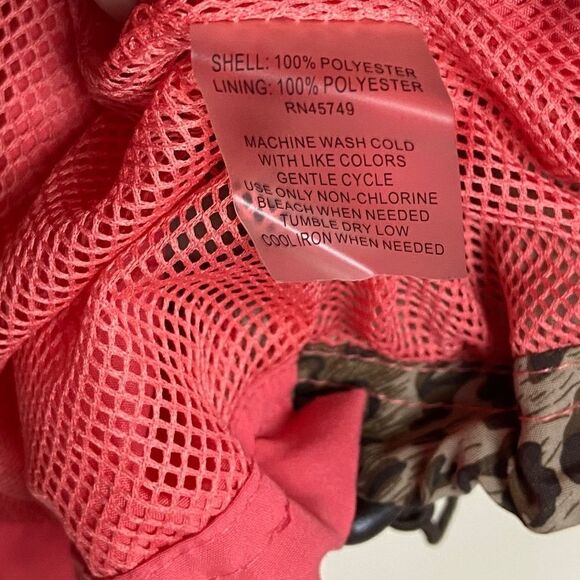 ACTIVOLOGY Coral Leopard Wind Breaker Jacket Sz PS - Picture 4 of 5